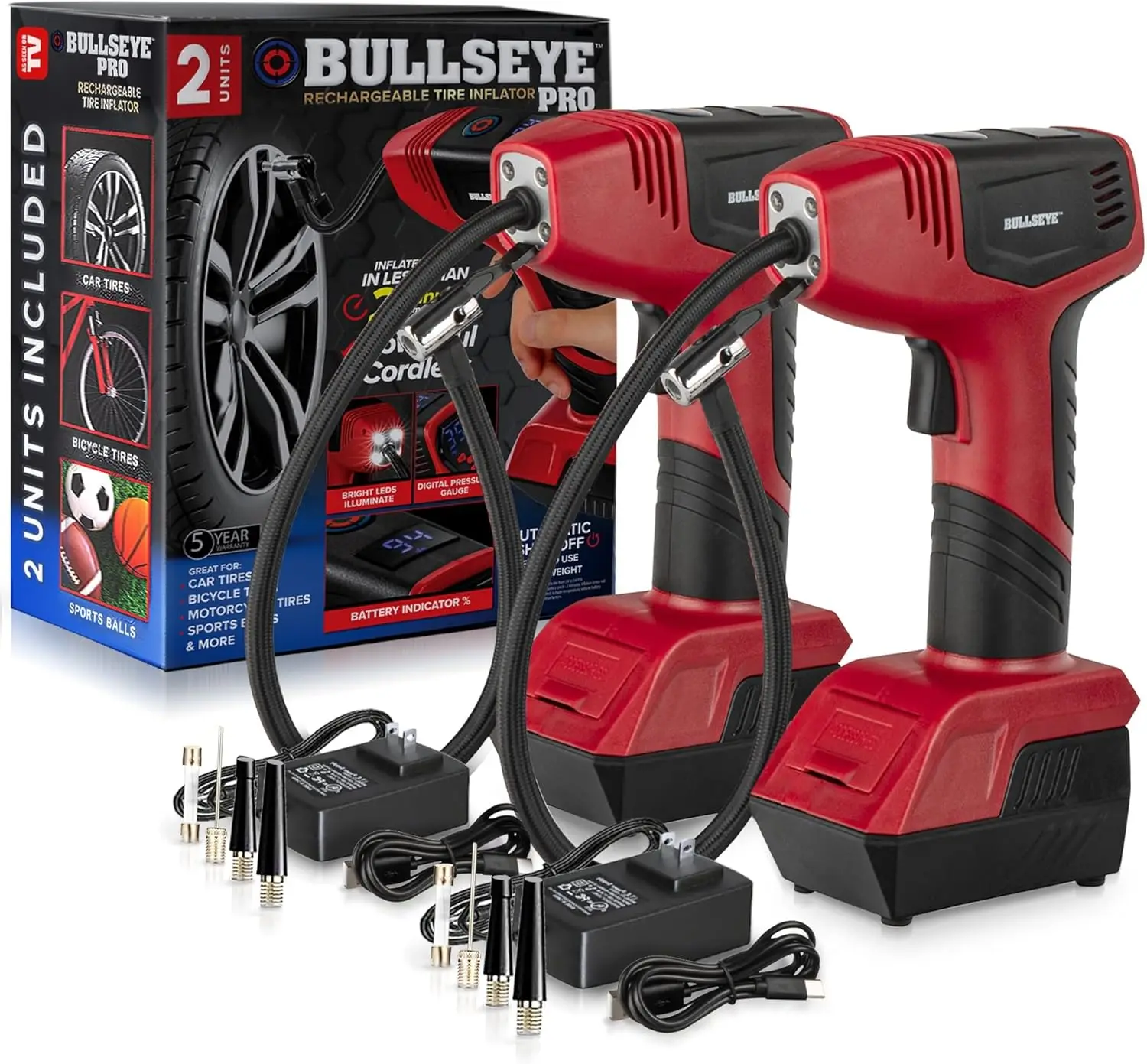 

Предварительный комплект цифрового насоса для накачивания шин Bullseye Pro до 150 фунтов на квадратный дюйм для мойки автомобилей и обслуживания транспортных средств