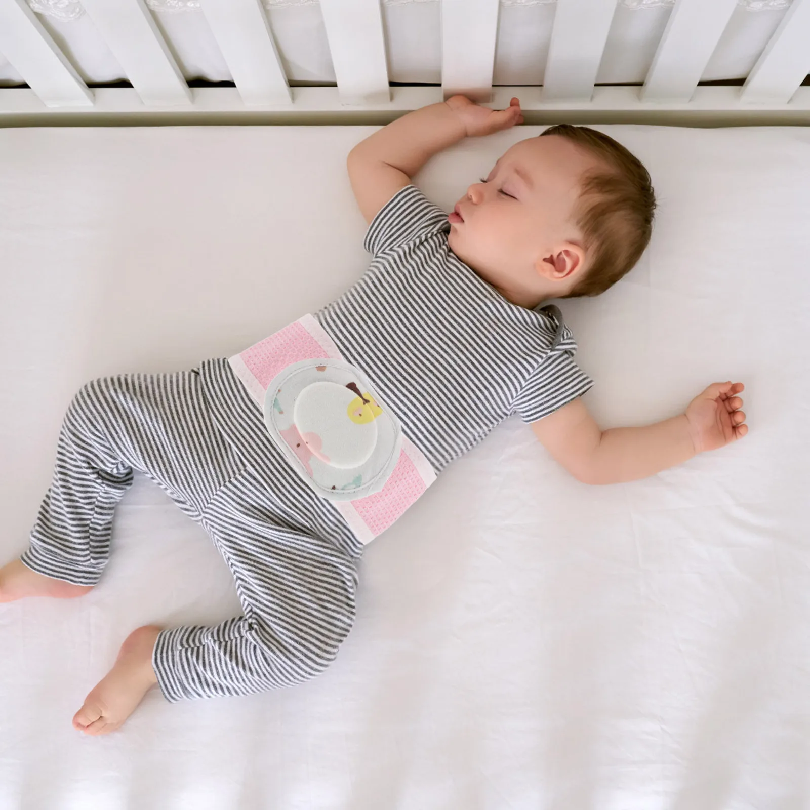 حزام البطن لحماية السرة من القطن المسامي، دعم سري من أجل - قابل للتعديل للاستخدام اليومي