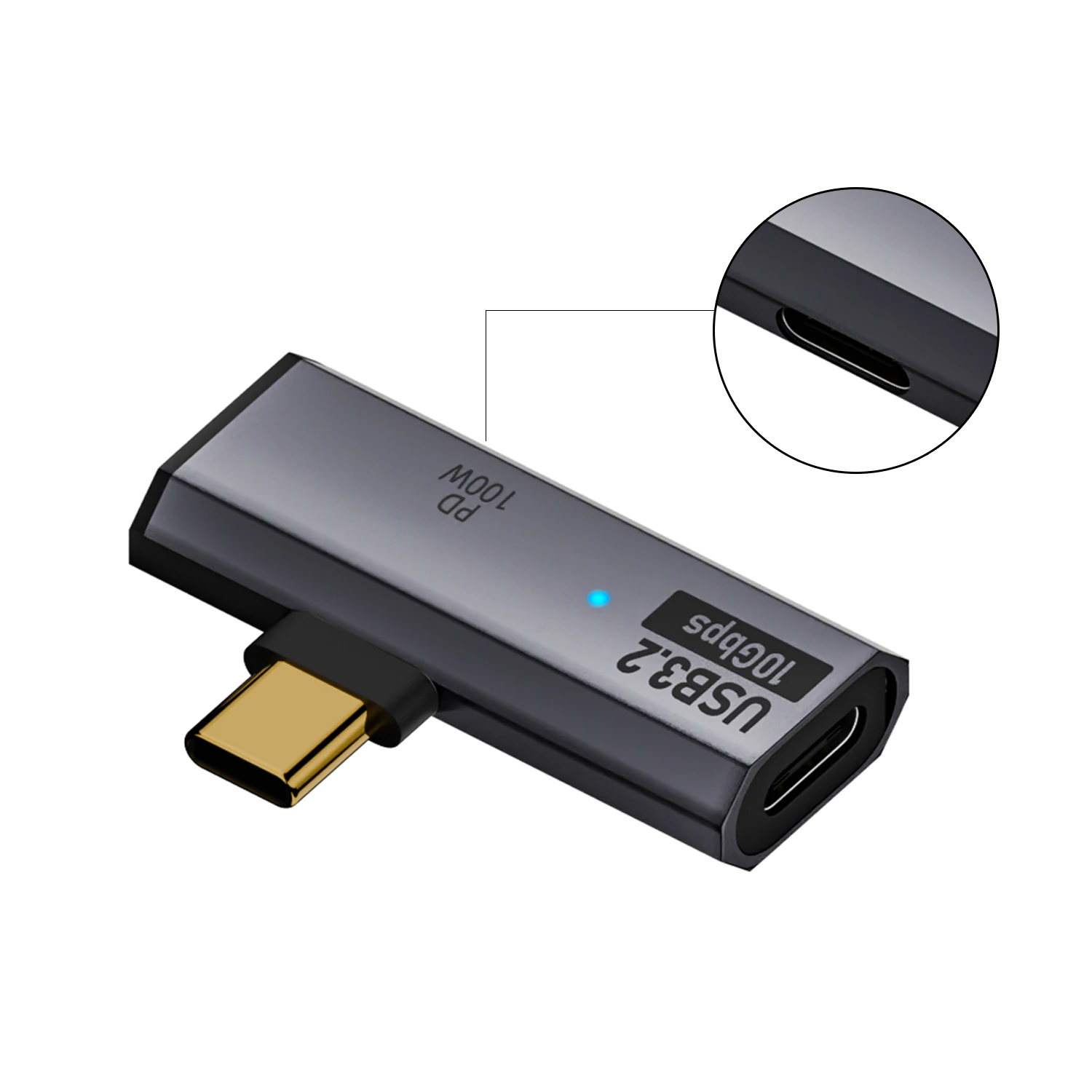 USB C Splitter Type C Male to Dual Female 2 in 1 Adapter PD 100W Fast Charging Charger & 10Gbps Data OTG for Laptop Tablet Phone