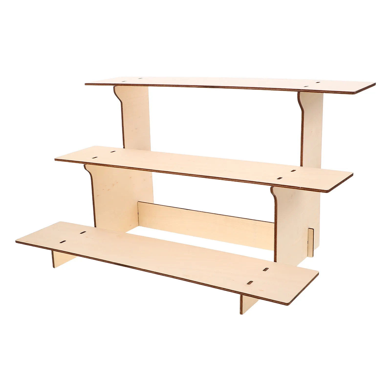 

Wooden Jewelry Display Stand 3-Tier Portable Retail Tabletop Rack Organizer for Earrings Necklace Bracelets Jewelry Holder