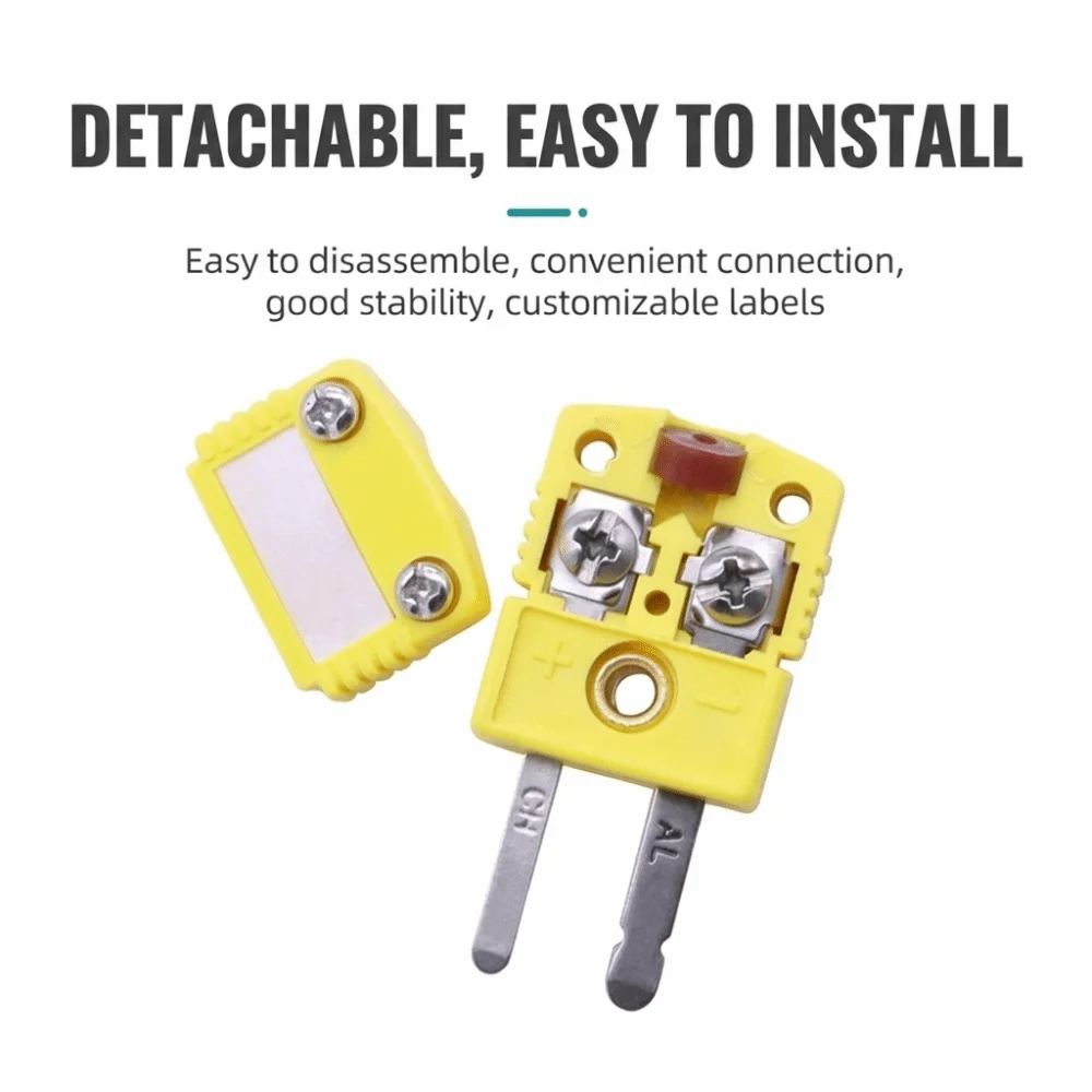 1PCS K T J E RS Compatible Thermocouple Connector Male Connector Female Connector Thermocouple Plug Panel Mount Thermocouple