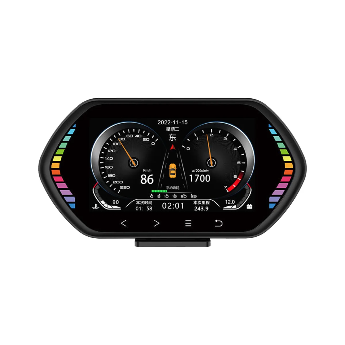

F12 Universal HUD Head-Up Display OBD2 GPS Speedometer Intelligent Tilt Meter Car