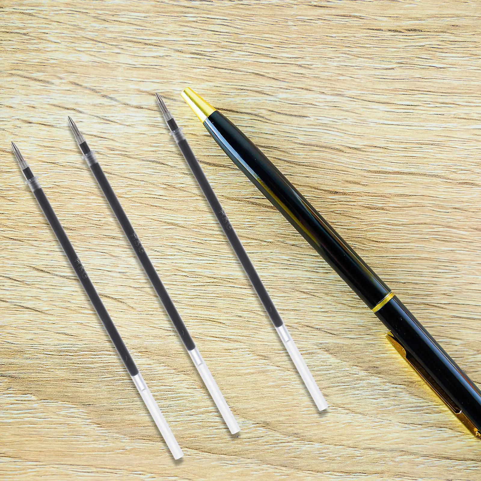 

24 шт. черные гелевые стержни для ручек с тонким наконечником, долговечные чернила, гладкое письмо, для студентов, офиса, школы, канцелярские товары, сменные стержни для ручек