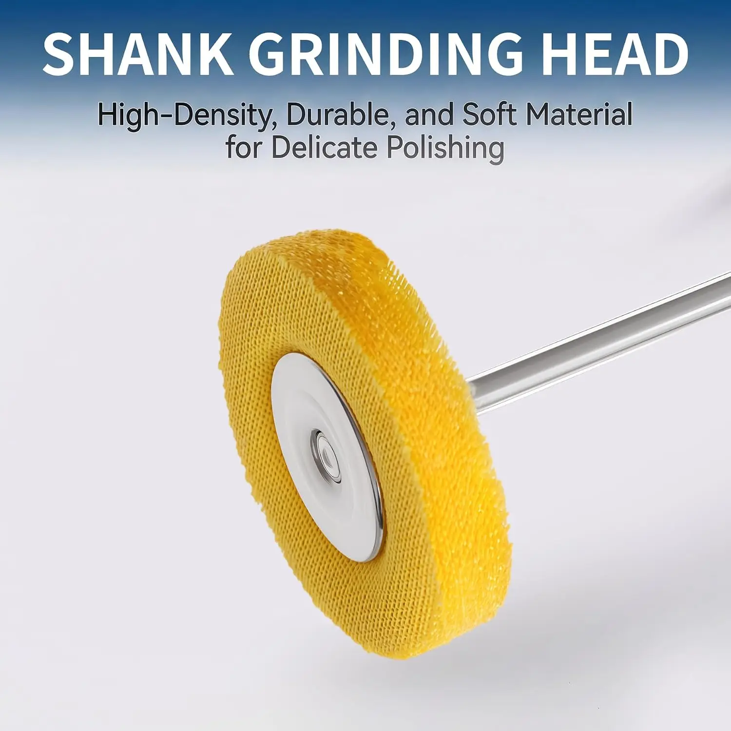 20PCS 1" Yellow Cloth Buffing Wheel Set, 3mm Shank Polishing Wheels for Dremel Rotary Tools, Watch Jewelry Metal view 3