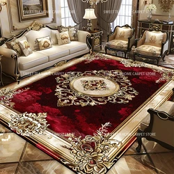Europe and America Luxury Carpet Large Area Living Room Decoration Red Rug Bedroom Non-slip Carpets Washable Coffee Table Mat 카펫