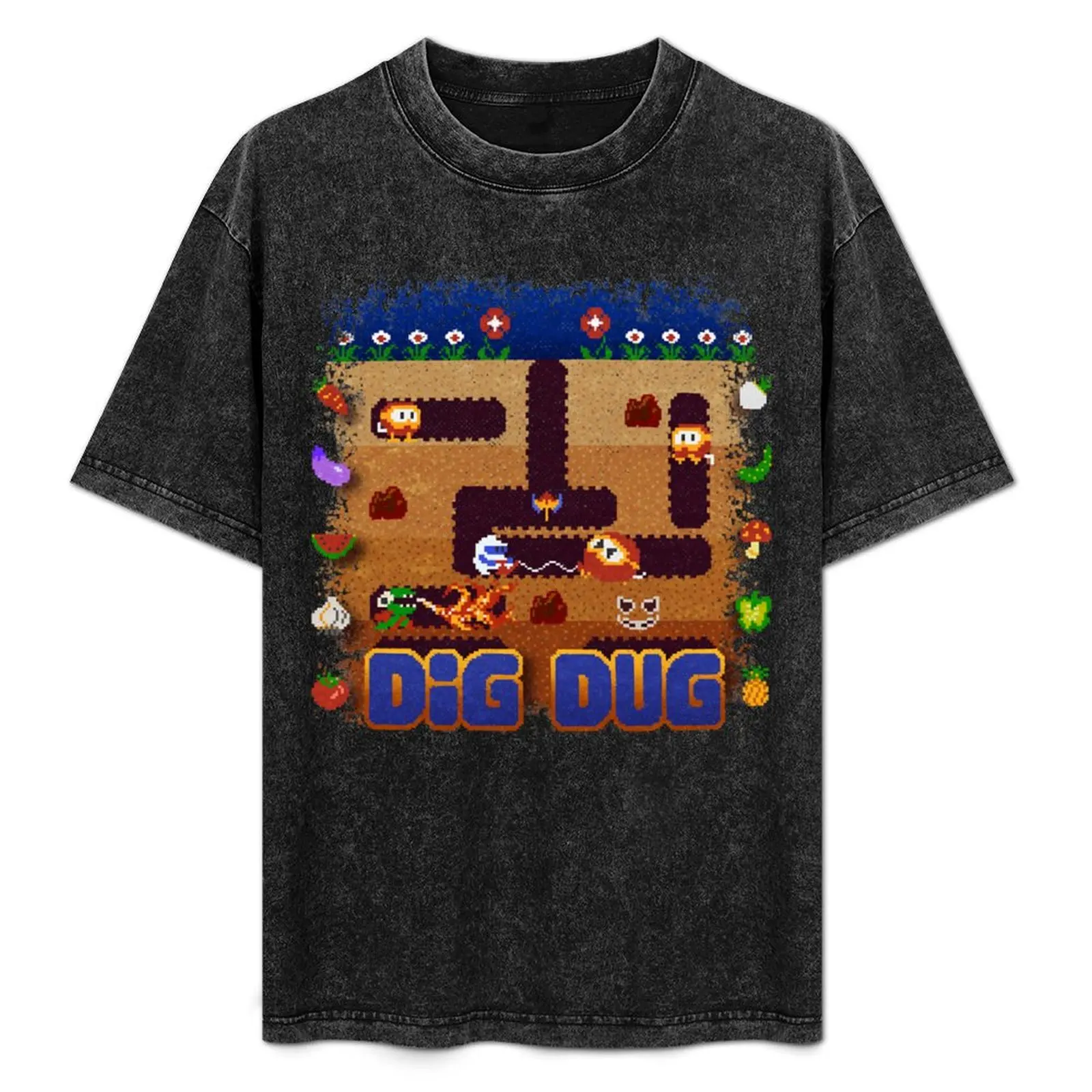 

Birthday Girl Dig Dug Computer Gaming Vintage Style T-Shirt Breathable Mesh Panel T-Shirt