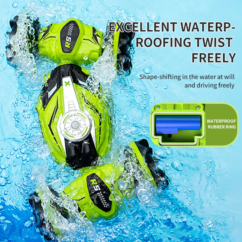 JJRC RC Car Amphibious Stunt Off Road Climbing 1:16 Water Land 4WD Remote Control Racing Car All Terrain Waterproof Toy For Kids