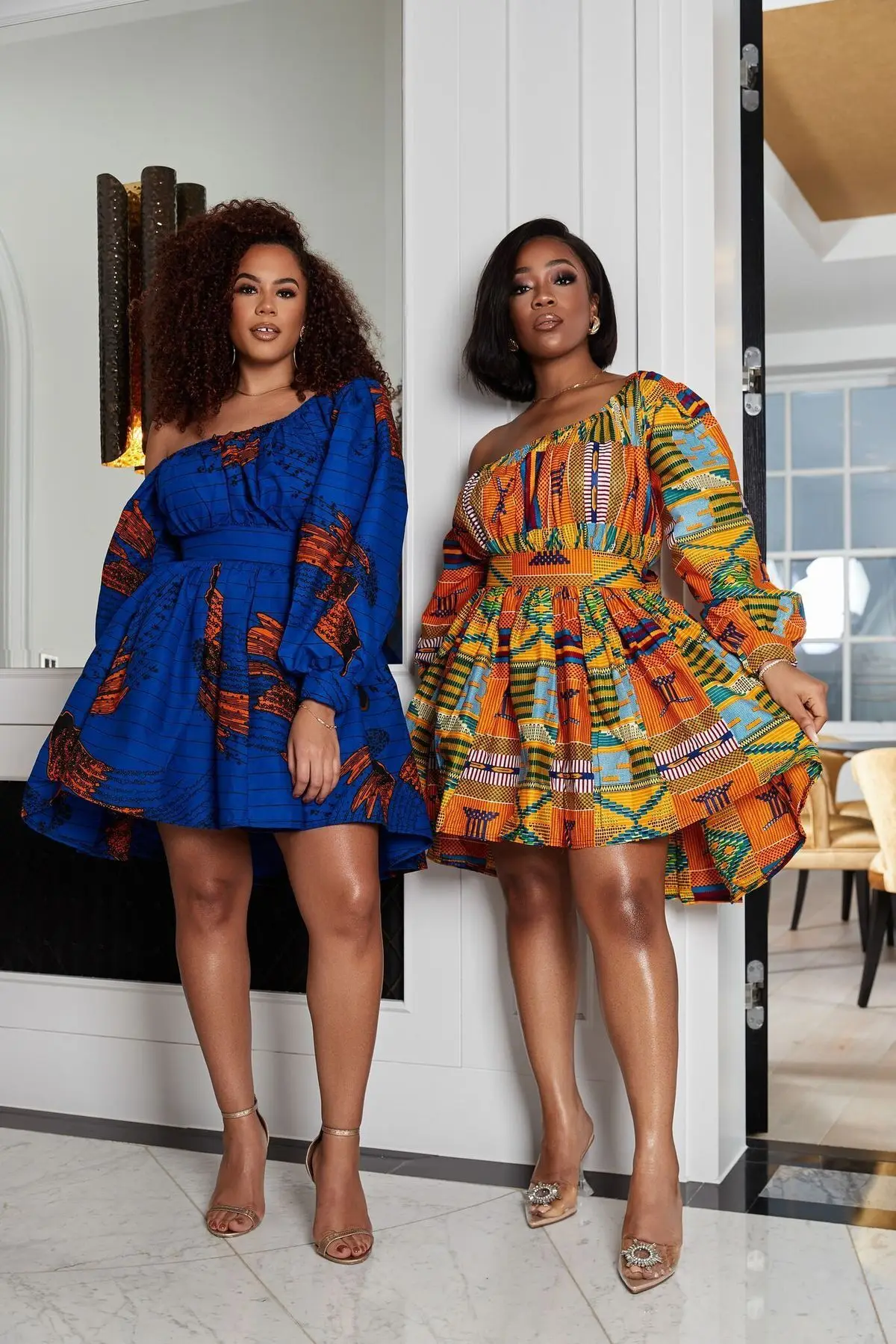 African Dresses Women Sexy Shoulder Off Mini Dress Dashiki Tribal Print Africa Dress Women African Clothes Robe Africaine Femme