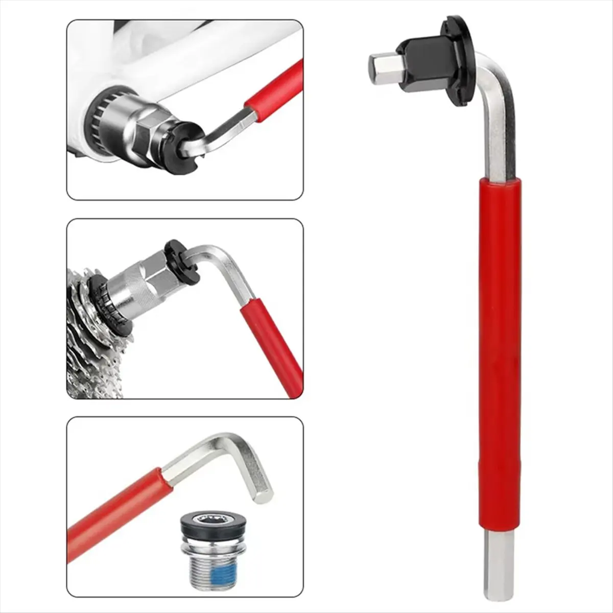 

ABJV комплект для ремонта велосипеда из углеродистой стали, 20-шпиндельный инструмент для втулки, экстрактор кривошипа для шлицевых/квадратных инструментов для обслуживания шатунов