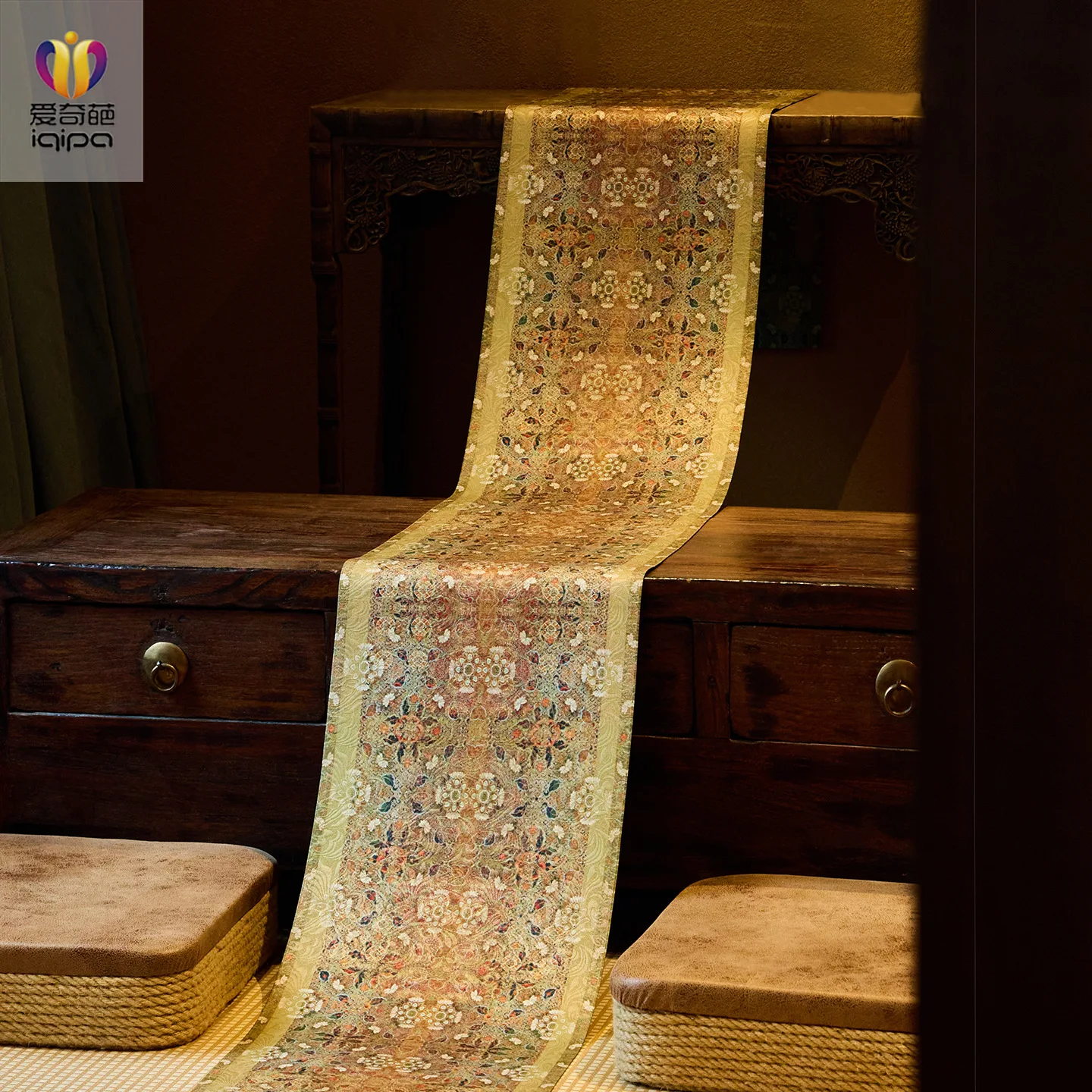 

Home Textile original Yongle Palace Xiangyun tea mat waterproof Chinese table flag tea flag coffee table mat long tablecloth