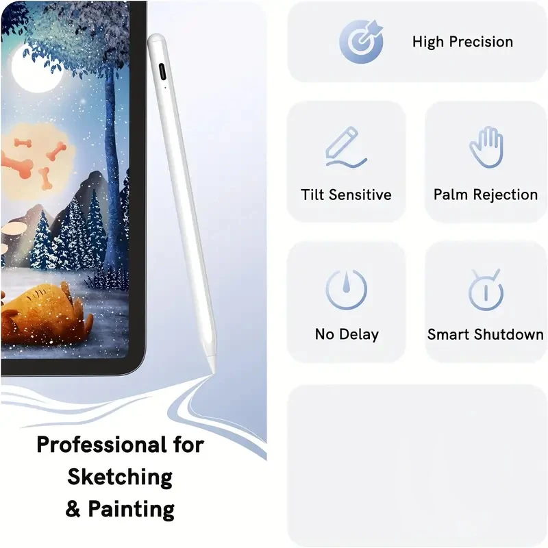 

For Pencil For iPad A16 10th Generation Pro 12.9 Air 13 11 M3 2025 M4 Air 6 4 5 8th 9th Mini 7 10.9 Stylus Pen Accessorie