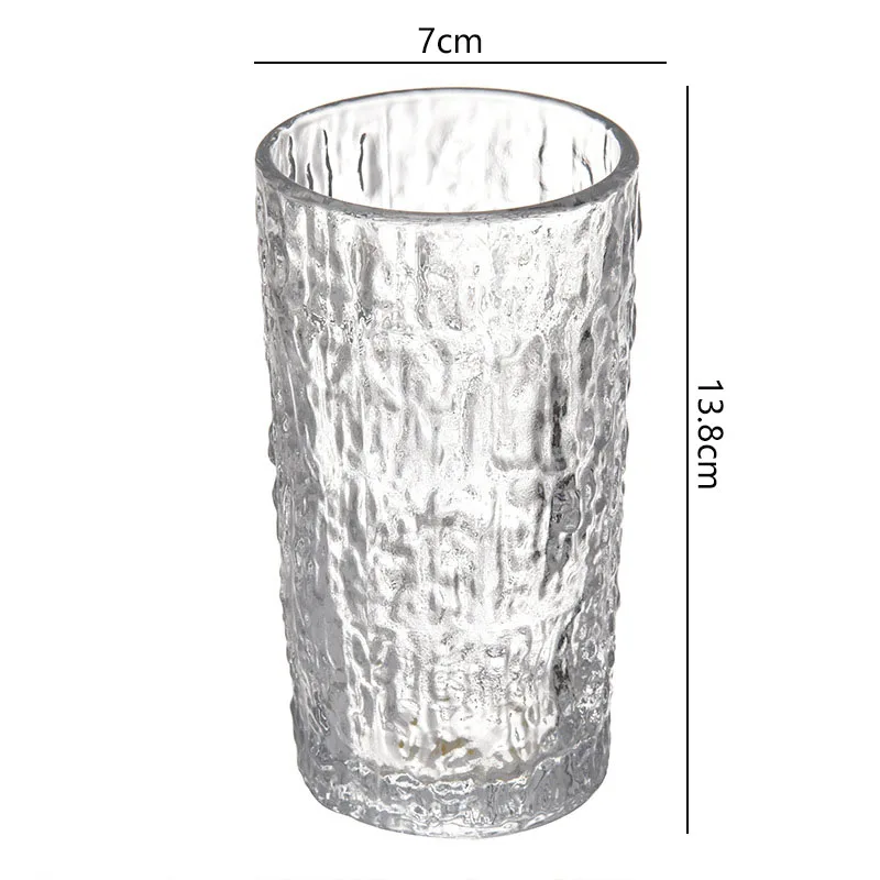 Japanese Style Tree Pattern Glass Goblet Creative Cocktail Glasses Cups Long Drinking Juice Water Cup Drinkware Bar Accessories