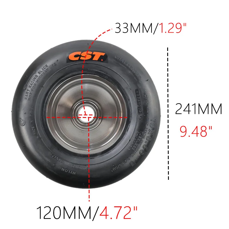 LINGQI Motorcycle Go Kart 5 Inch 10x3.60-5 Front Rear Rubber Tire Wheel Hub Rim For Karting Scooter Beach ATV UTV Buggy Quad