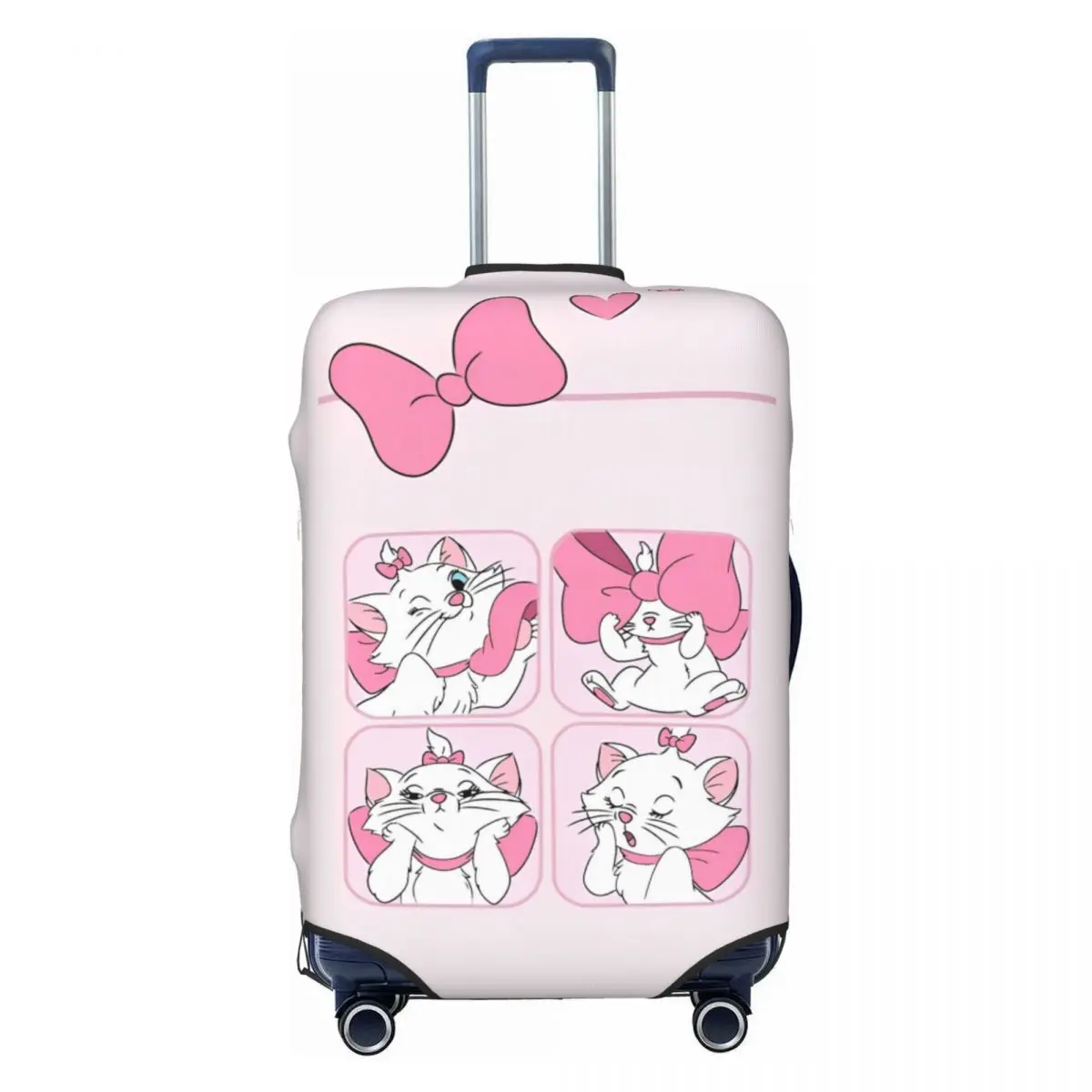 Marie Cat Suitcase Cover Animal Print Cruise Trip Protector Flight Elastic Luggage Supplies