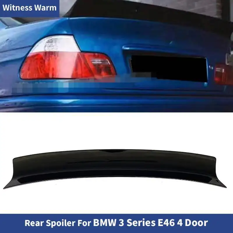 

Car Rear Trunk Spoiler Wings ABS for BMW 3 Series E46 320i 325i 330i Sedan 4-Door 2002-2004 Auto Tail Boot Lid Wing Lip