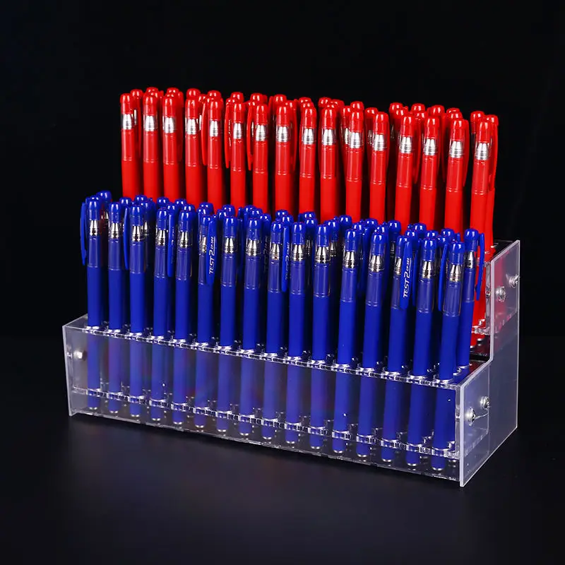 1-6 Tier Acrylic Pen Holder Storage Shelf Supermarket Stationery Store Rack Ballpoint Pen Neutral Pen Clear Ladder Display Stand