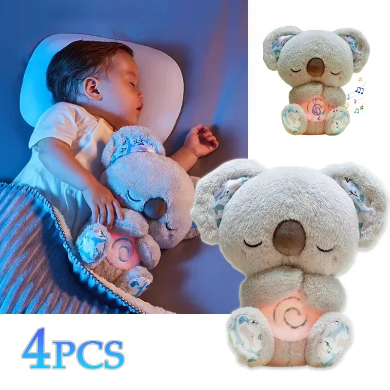 

Детская звуковая машина, успокаивающая, дыхательная выдра, коала, плюшевые подушки для сна, игрушка с музыкальной подсветкой для новорожденных, подвесная игрушка в подарок