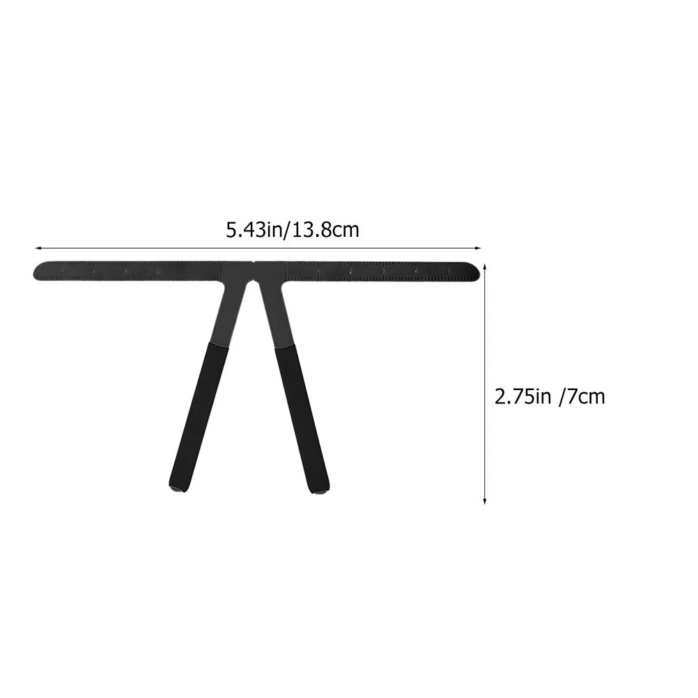 1pc Stainless Steel Eyebrow Positioning Ruler Nose Bridge Locator Tool Measuring Template For Eyebrow Stencil