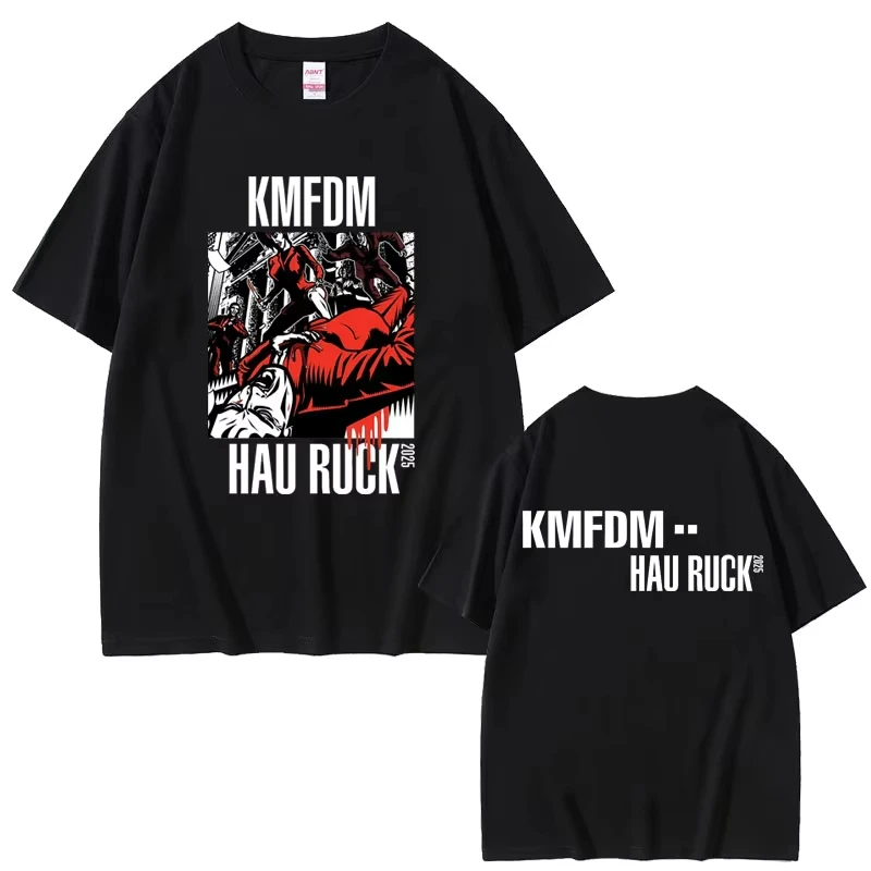 Rock Band Kmfdm Tour 97 Graphic Print T-shirt Summer Men Women Vintage Gothic Punk Streetwear Male Casual Pure Cotton T Shirts