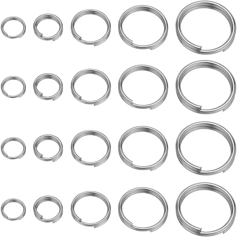 

400pcs Metal Split Rings 304 Stainless Steel Open Jump Ring Jumping Rings Bulk Double Loop Jump Keychain