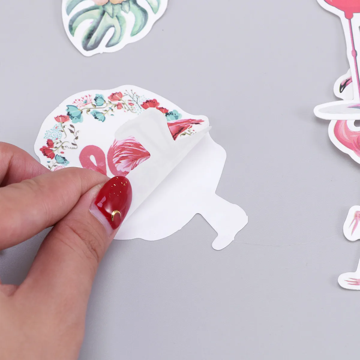 Luggage Stickers 19 Piece Flamingo Decal Pack for Suitcase Laptop Airplane Travel Stocking Stuffers