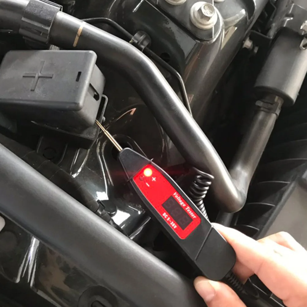 12V Automotive Voltage Tester Pen Car Maintenance Circuit Tester Tool Digital Display Fuse Continuity Checker Electrical System