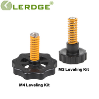 LERDGE 3D Printer Hotbed Parts M4 M3 Nut+Spring+Screw Leveling Kit CR-10 Ender3 Twist Nuts Platform Screw Calibration Accessorie