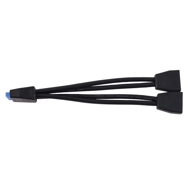 ABFM-Mały Mini USB 3.0 19 Pin/20 Pin Wewnętrzny Rozszerzający Header 1 na 2 Adapter Rozdzielacz Kabel do Płyty Głównej