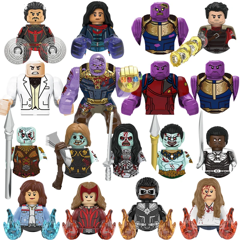 

New Thanos BIG Bricks Action Figures Children Building Blocks For Party Gifts Scarlet Witch Blocks For Toy Gifts