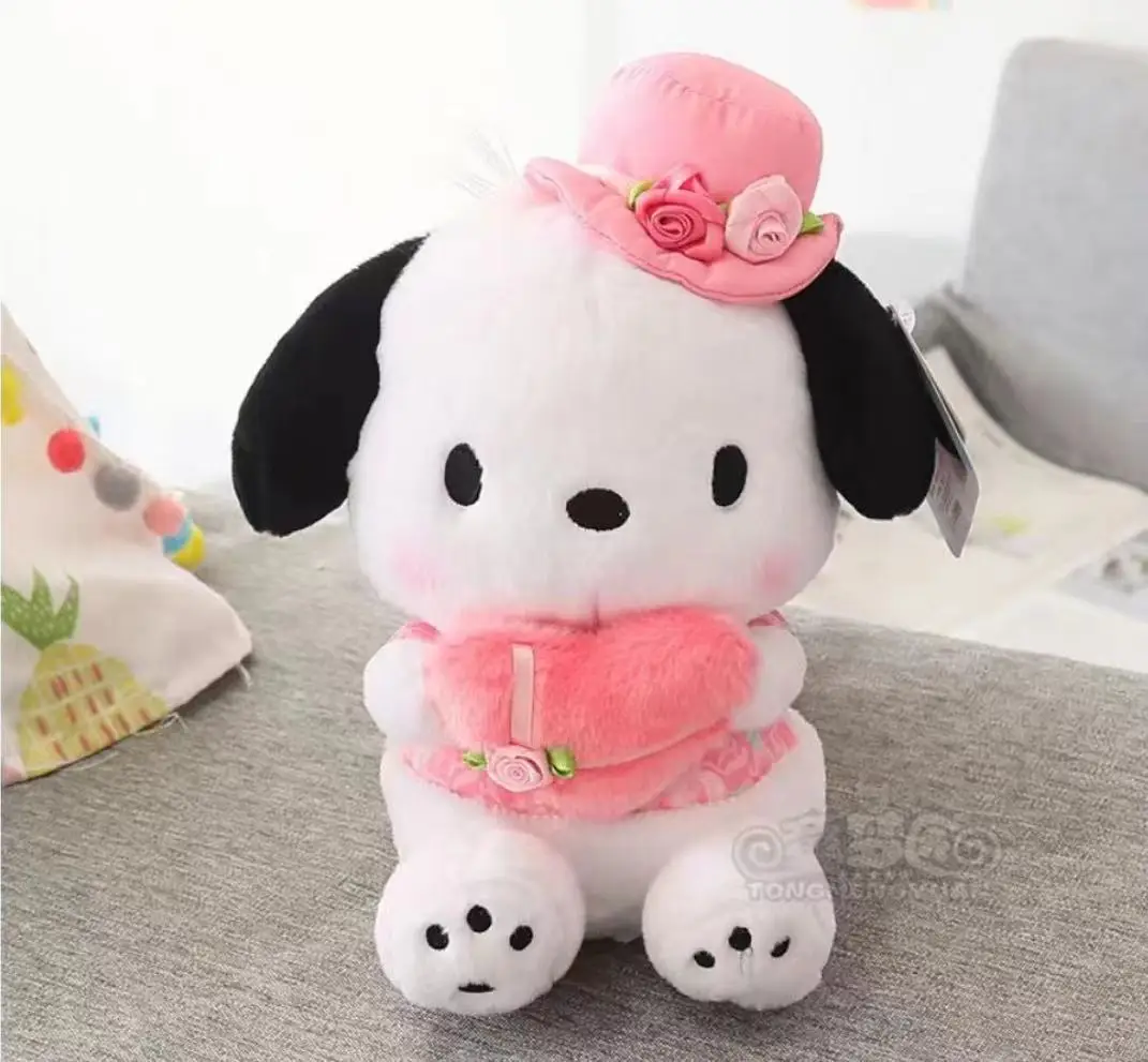 MINISO 24 سنتيمتر أنيمي اللعب Kawaii Kuromi Mymelody الملونة أفخم الحب سلسلة دمية محشوة أفخم استرضاء دمية عيد ميلاد هدايا عيد الحب