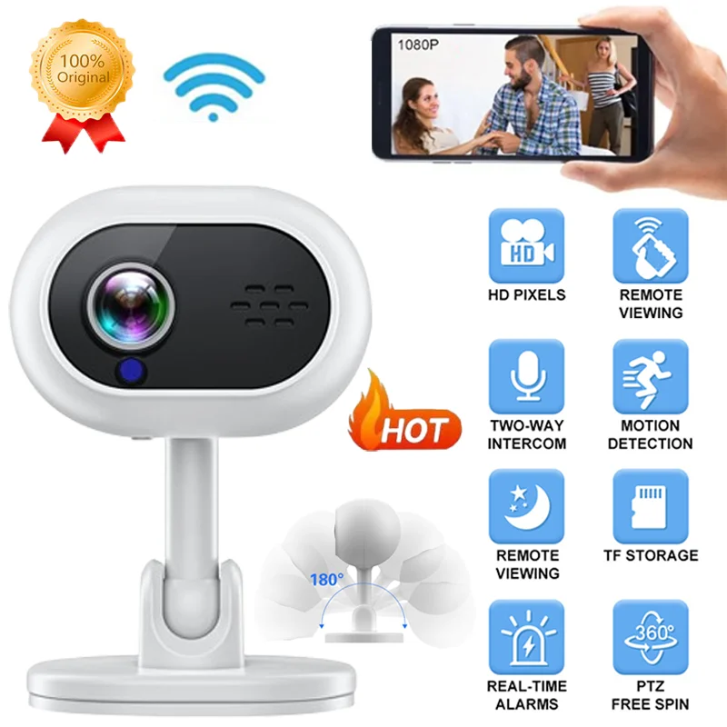 1080P Mini Smart WiFi IP Camera Motion Detection Alarm Reminder Voice Interactive Night Vision Monitoring Home Security 2025