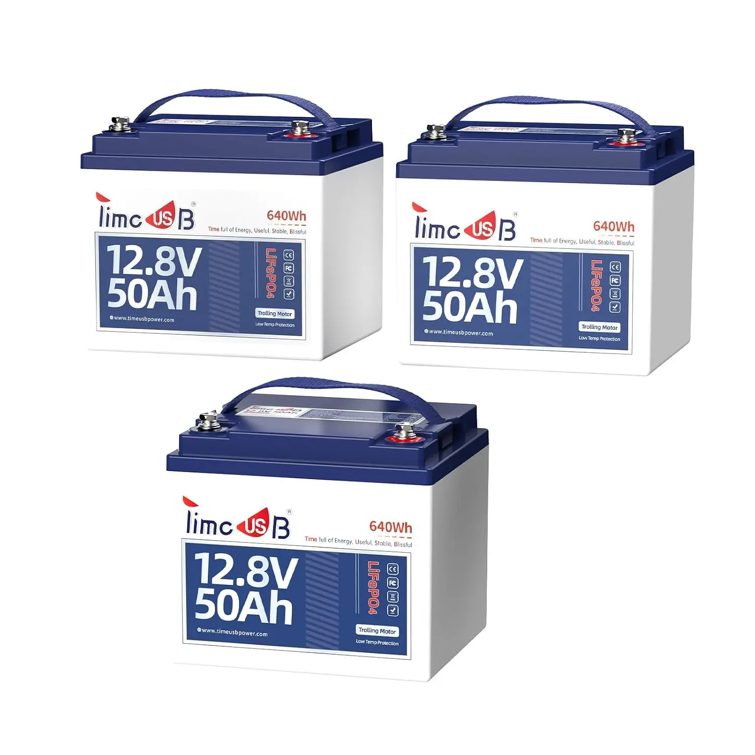 12V 50Ah LiFePO4 Lithium Battery for Kayak RV Trolling Motor, Customized