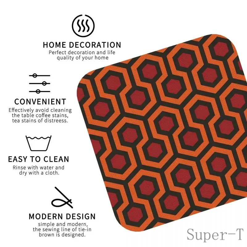 Path To Overlook Hotel Coasters PVC Leather Placemats Waterproof Insulation Coffee Mats For Decor Home Kitchen Dining Pads