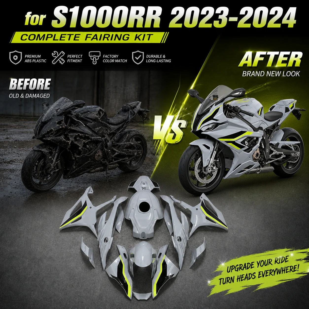 

For BMW S1000RR 2023 2024 Fairings Bodywork Kit Injection Molding ABS Motor Body Kit S 1000 RR 23-24 Panels New Generation