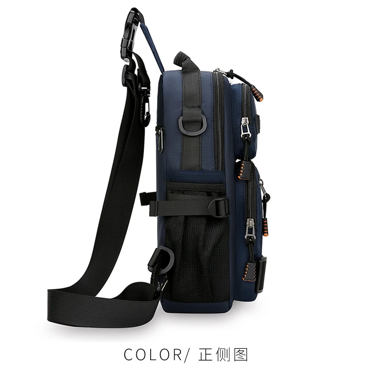 Mode männer Taille Packs Brust Tasche Hohe Qualität Oxford Umhängetaschen Für Männer Mode Lässig Männer Tasche Handtasche Männlichen Brust pack – Detail 31