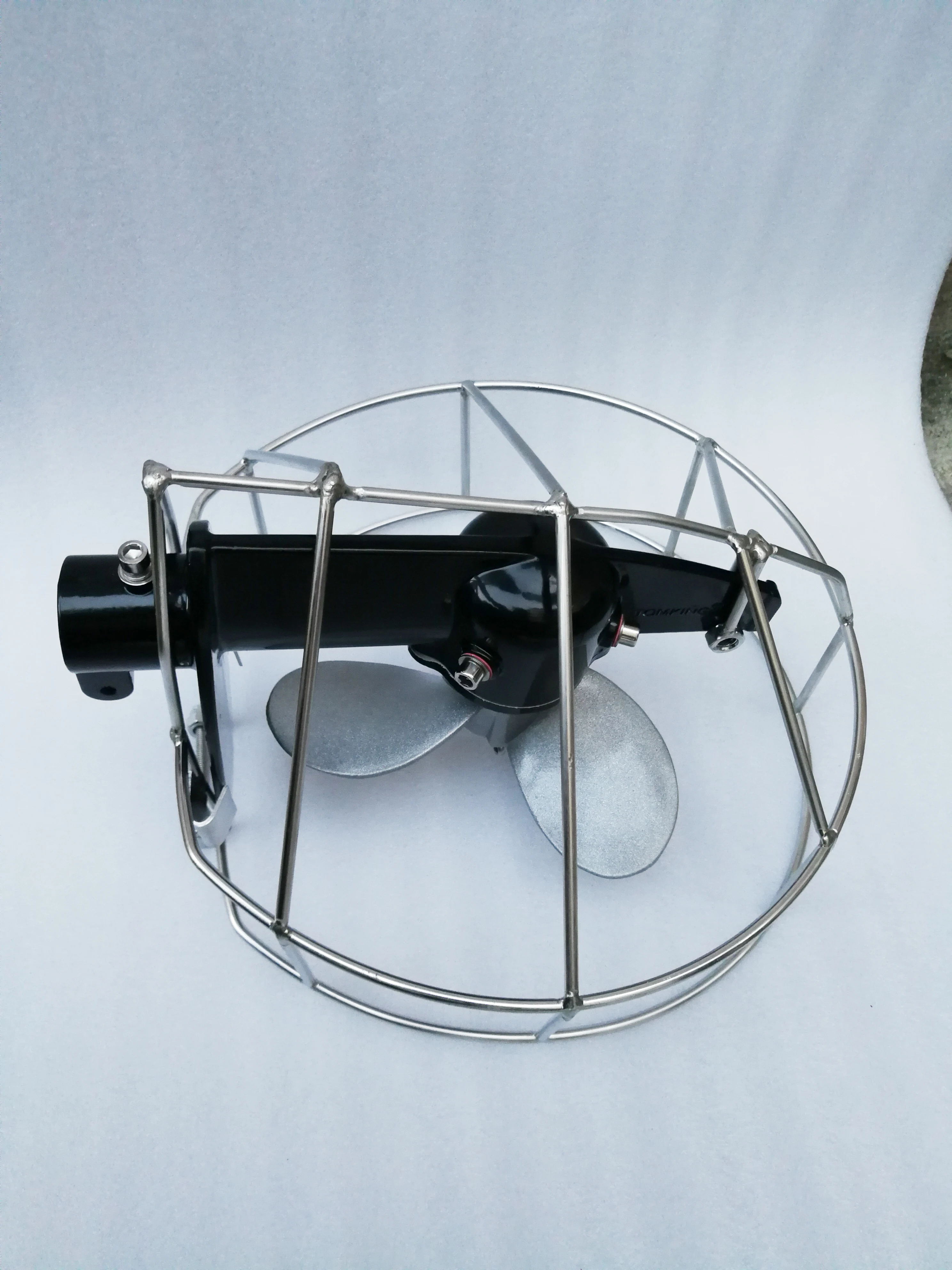 3HP Outboard Transmission GearCase Box Paddle Leaf Propeller With Stainless Safe Protection Protective Cover For 43cc 52cc 63cc