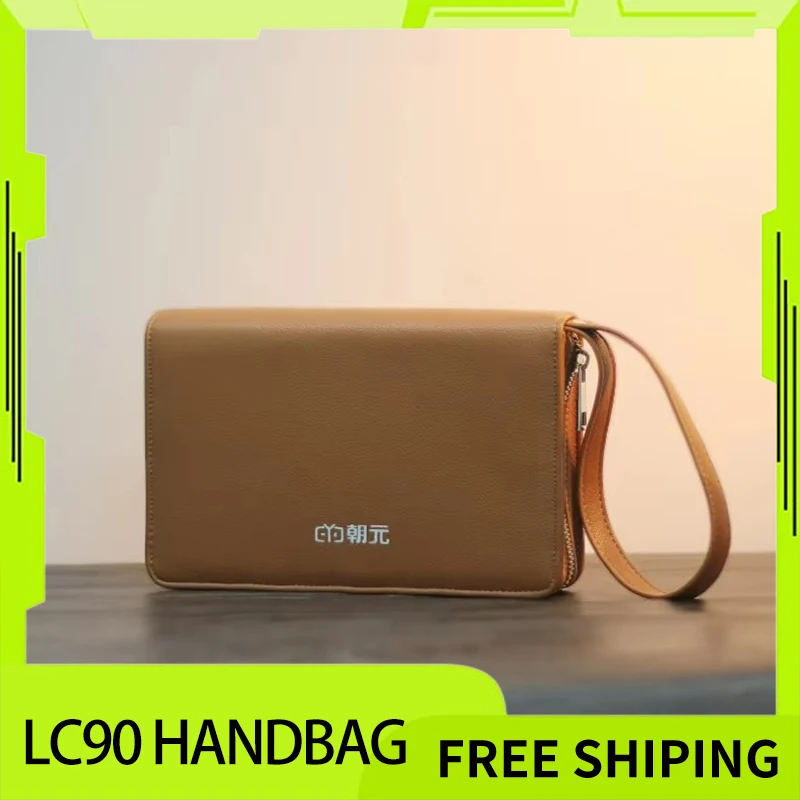 Choyong Lc90 Bluetooth All-Band Fm Radio Leather Handbag Portable Protective Case Brown Leather Storage Bag Waterproof Customize