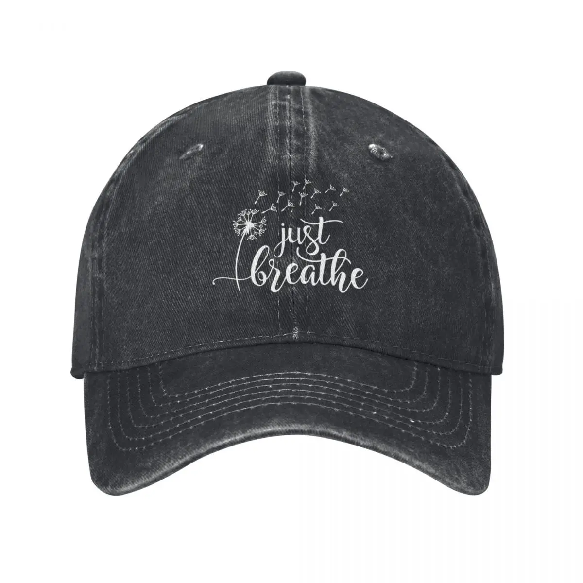 

Just Breathe Shirt, Meditation Shirt, Relax Shirt, Dandelion Relaxing Floral Flower Pos Baseball Cap