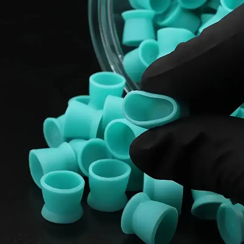 300 قطعة/الحزمة المتاح سيليكون الوشم الحبر الكؤوس اللون كوب مع قاعدة الصباغ حامل الحاويات غطاء الوشم ملحق لحبر الوشم