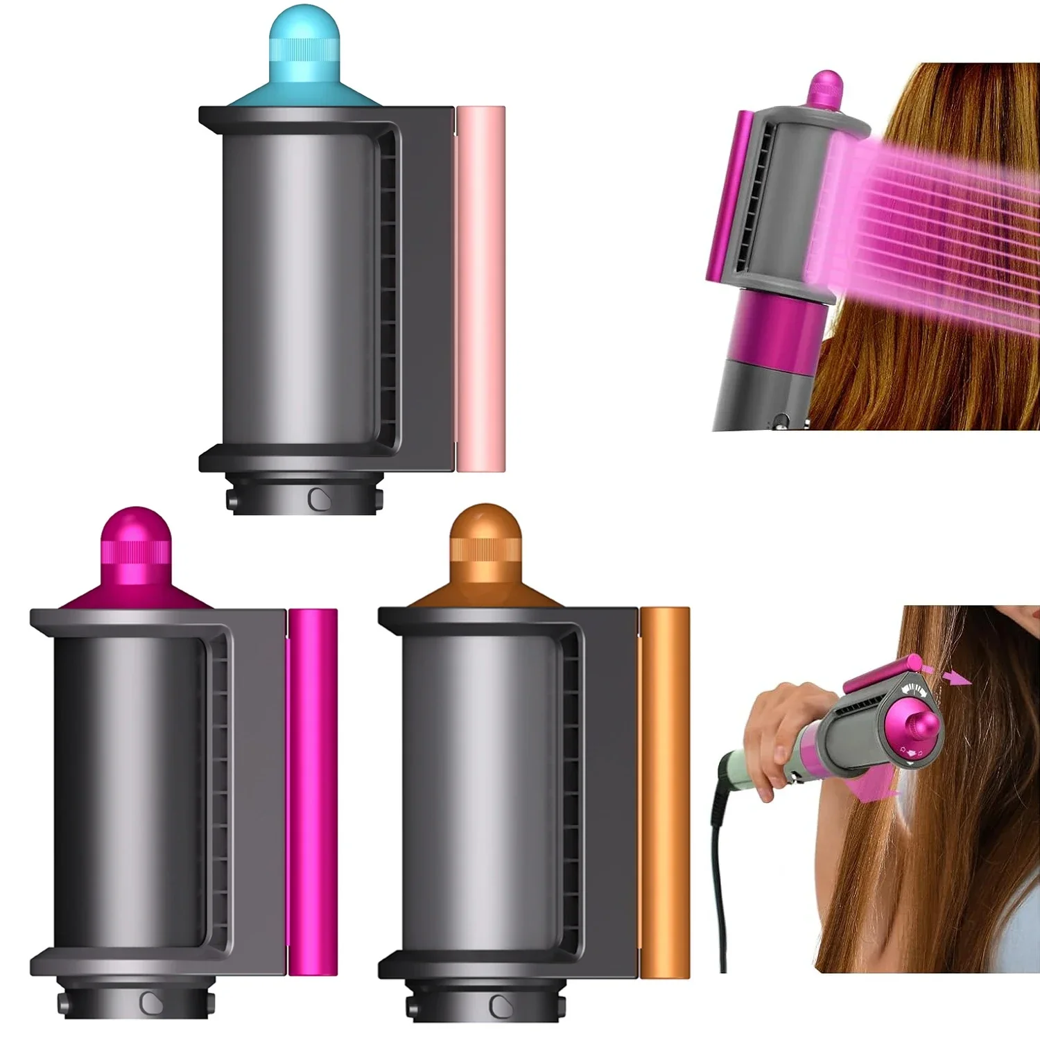 

For Dyson Airwrap Flyaway Control Attachment - Magnetic Styling Nozzle for HS05/HS01, Creates Sleek Blowout & Tames Frizzy Hair