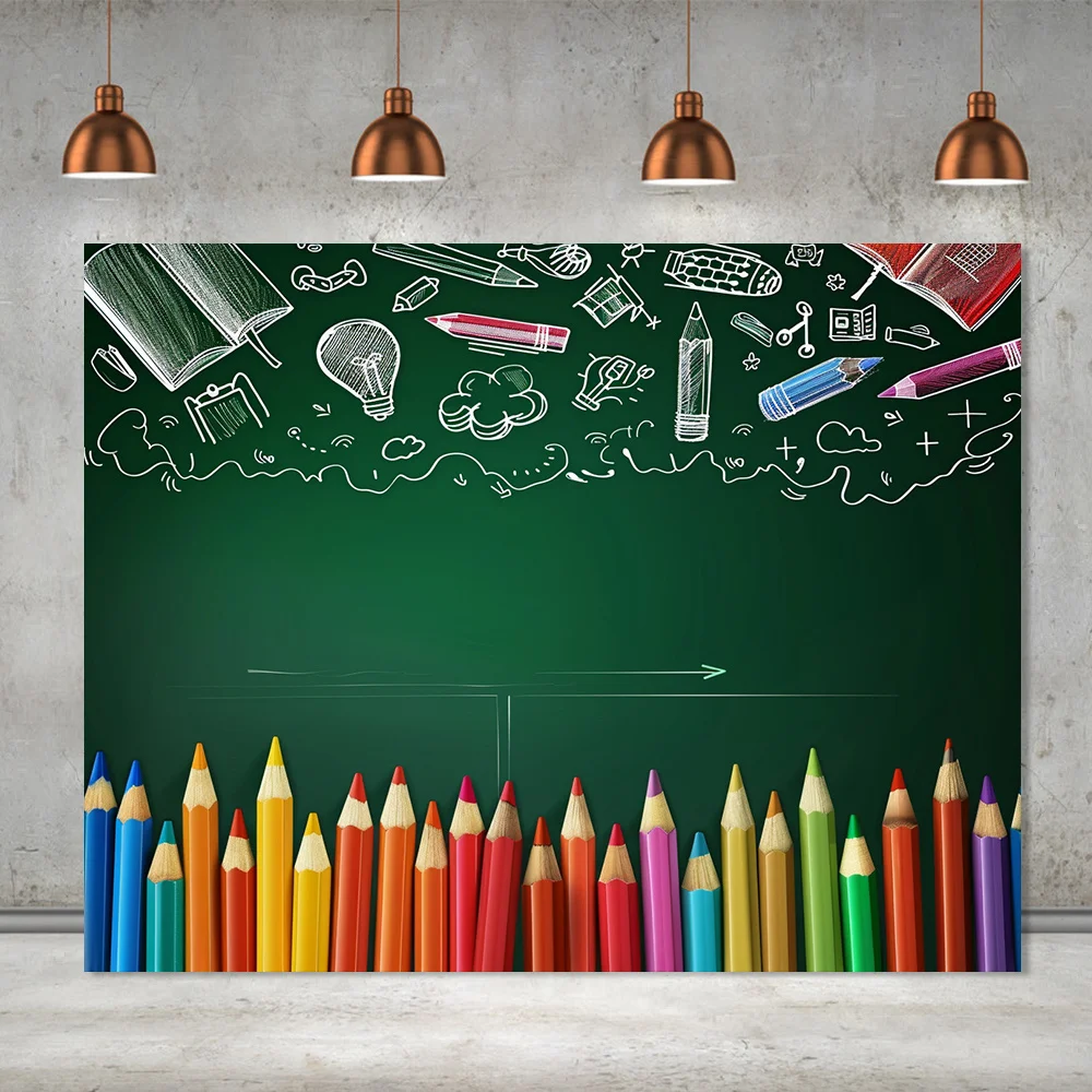 Schulklassen zimmer Hintergrund zurück zu Schule Thema Party Fotografie Hintergrund Tafel Bleistift Abschluss feier Dekoration