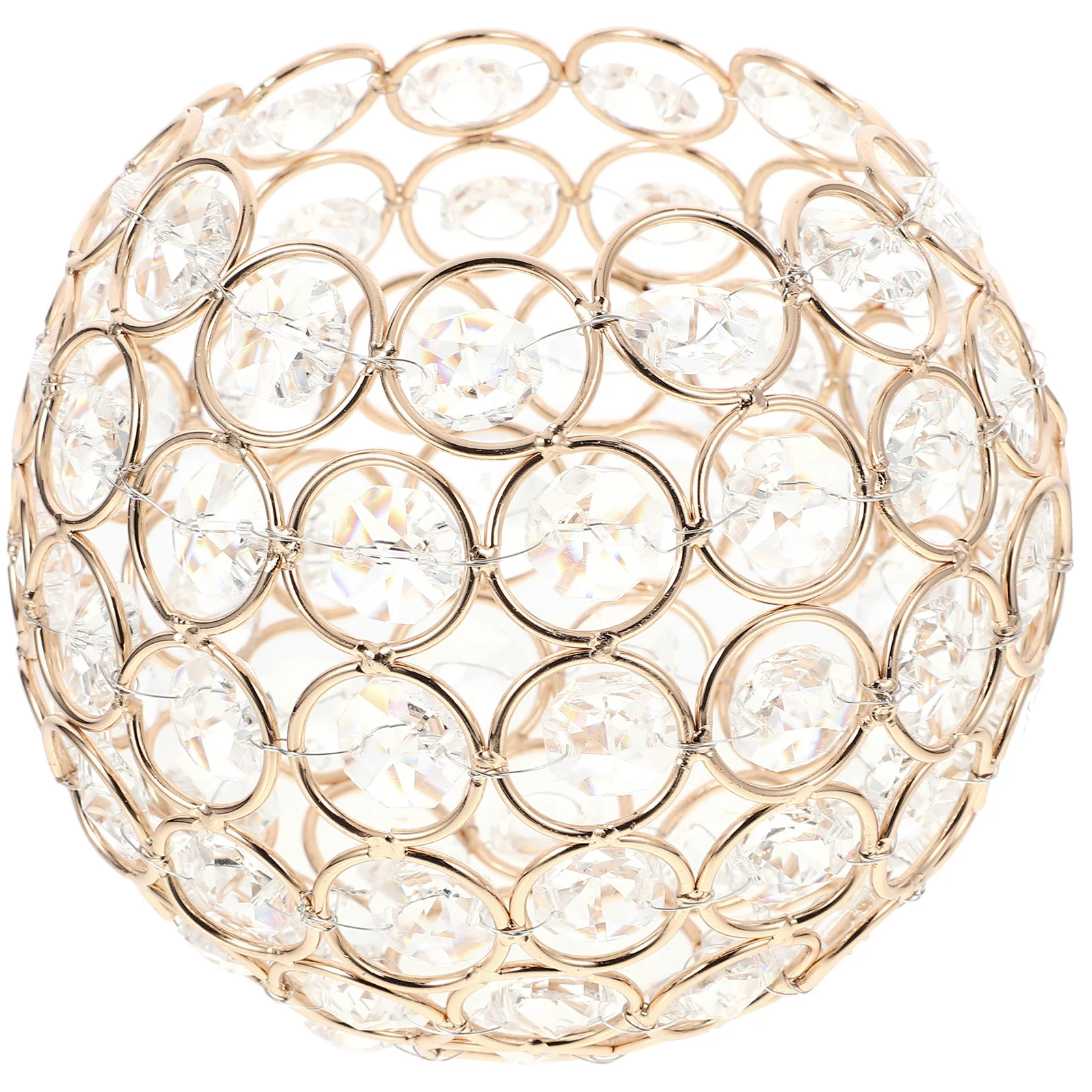 

1Pcs Golden Glass Lampshade Exquisite Chandelier Lamp Shade Ceiling Light Cover Elegant Crystal Lampshade Home Decor Lighting