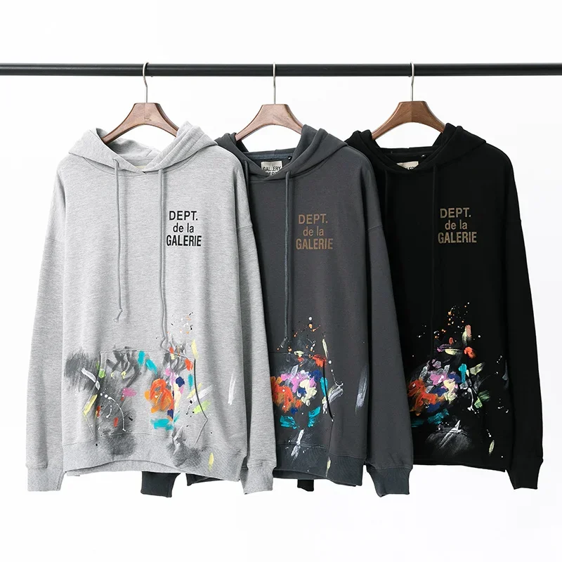 GALLERY Letter logo Print Sweater Fashion Cotton casual Long-sleeved Top Wear Hoodie DEPT Autumn New Brand Pullover Men Couple