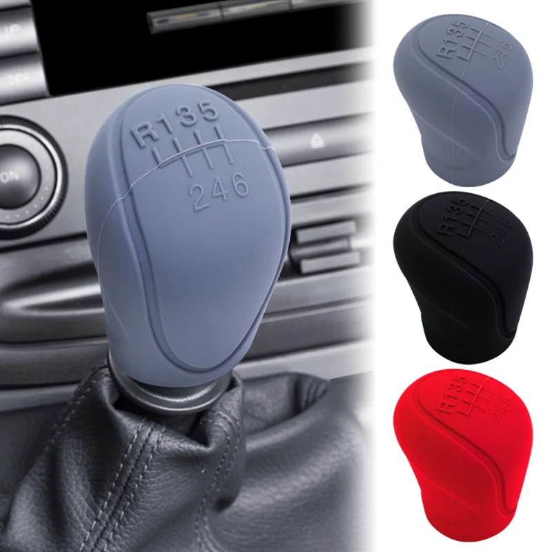 Silicone Car Gear Shift  Cover Non-Slip Gear Shift Grip Handle Protective Covers Manual 6-speed Cars Interior Accessories