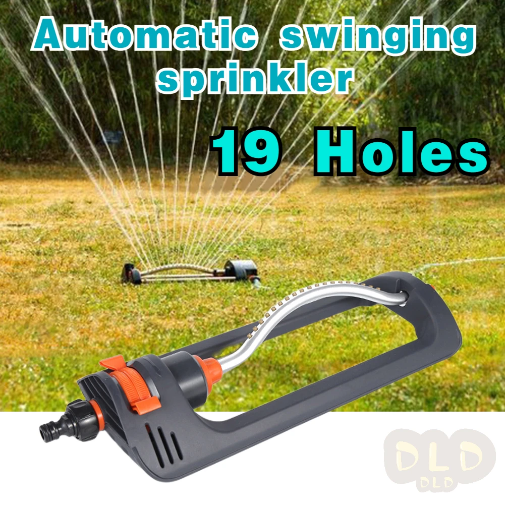 

Garden Swing Sprinkler Yard Large Area Irrigation Oscillating Adjustable Lawn Park Watering System Accessories with 19 Nozzles