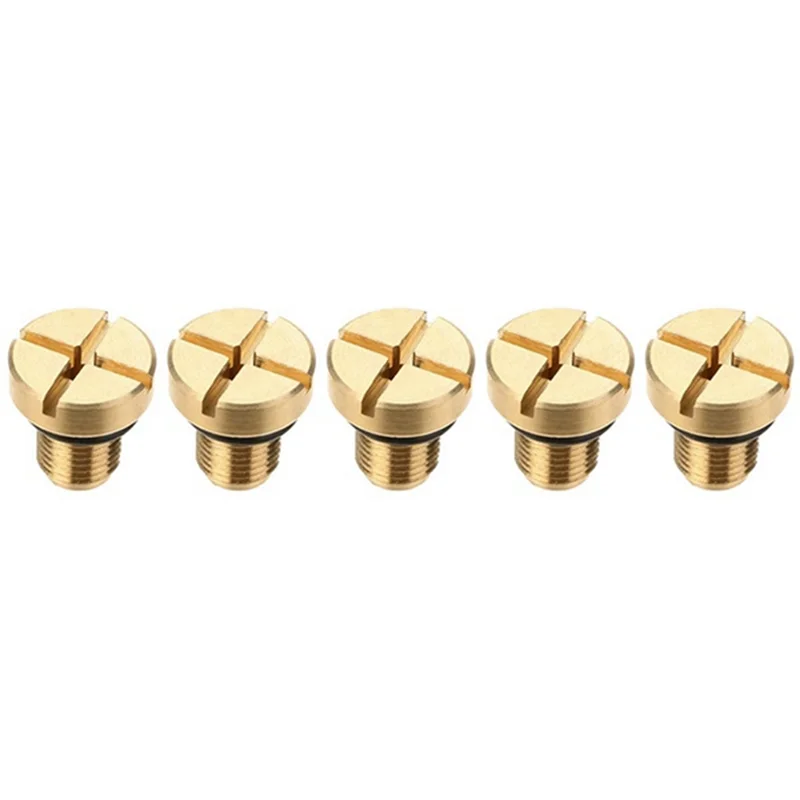 Well 5Pcs 17111712788 Radiator Overflow Coolant Expansion Tank Bleeder Screw Gold For BMW E36 E39 E46