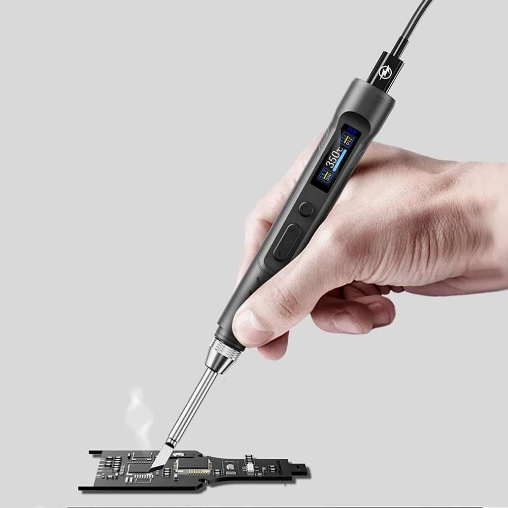 T65-SP Soldering Digital Mini Soldering Iron 150-450°C Adjustable Temperature 96W DC+PD Electric Soldering Welding Tools