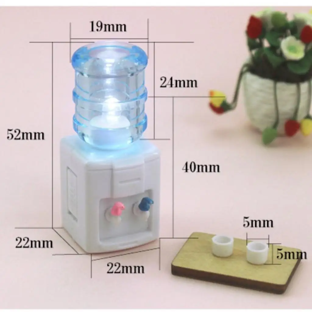 Distributeur d'eau pour maison de poupée, échelle 1/12, jouets pour enfants, accessoires de détective: 12 poupées,