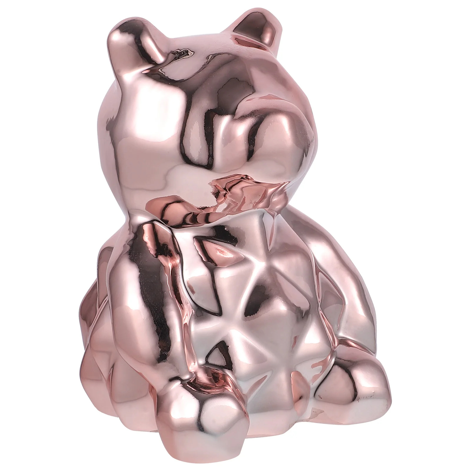 

High Quality Ceramic Animal Decor Bear Shape Smooth Surface Space Saving Desktop Ornament for Office Crafts Collection