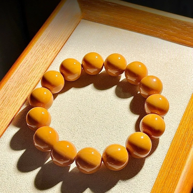 Chinese Style Lucky Blessing Monkey Head Walnut Beaded Bracelet Unisex Polished Good Fortune Wenwan Prayer Jewelry For Men Women